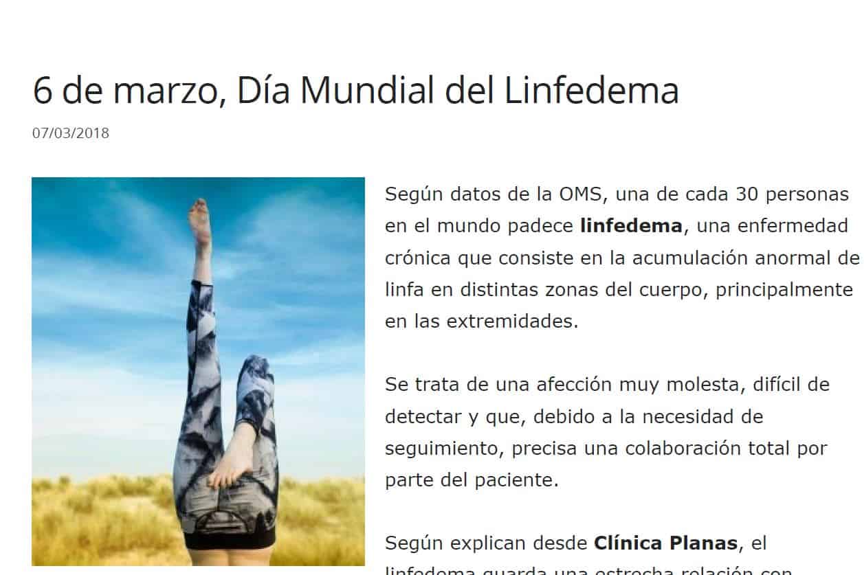 Dia mundial del linfedema