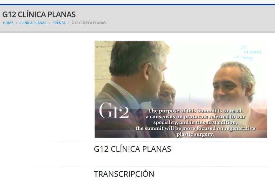 G12 Clínica Planas